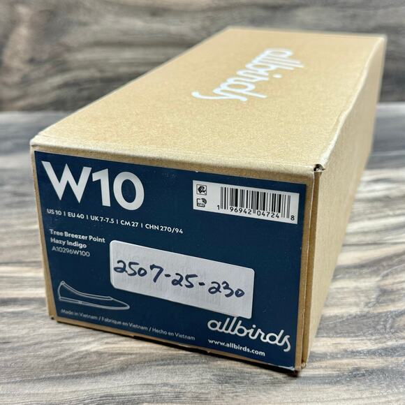 NIB Allbirds Tree Breezer Point Ballet Flats Hazy Indigo Womens 10 - Picture 12 of 12